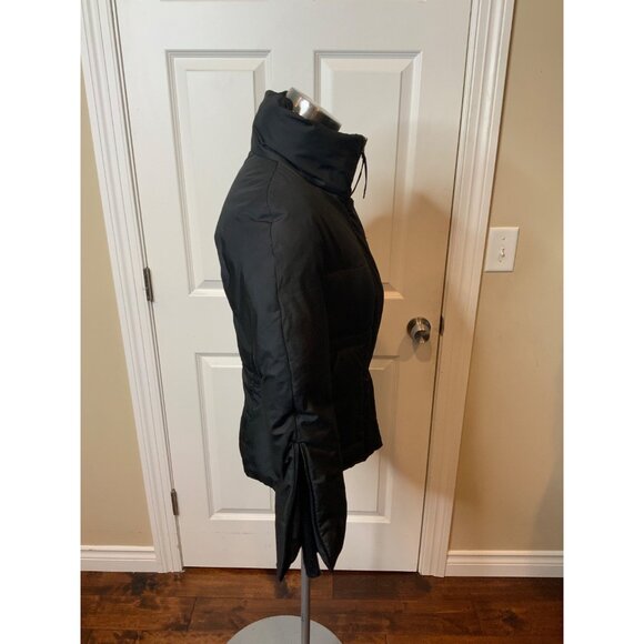 BCBG Max Azria  Black Zip-Up Down Fill Coat Jacket W/ Rib Cuff Sleeves, Size XS - Picture 2 of 6